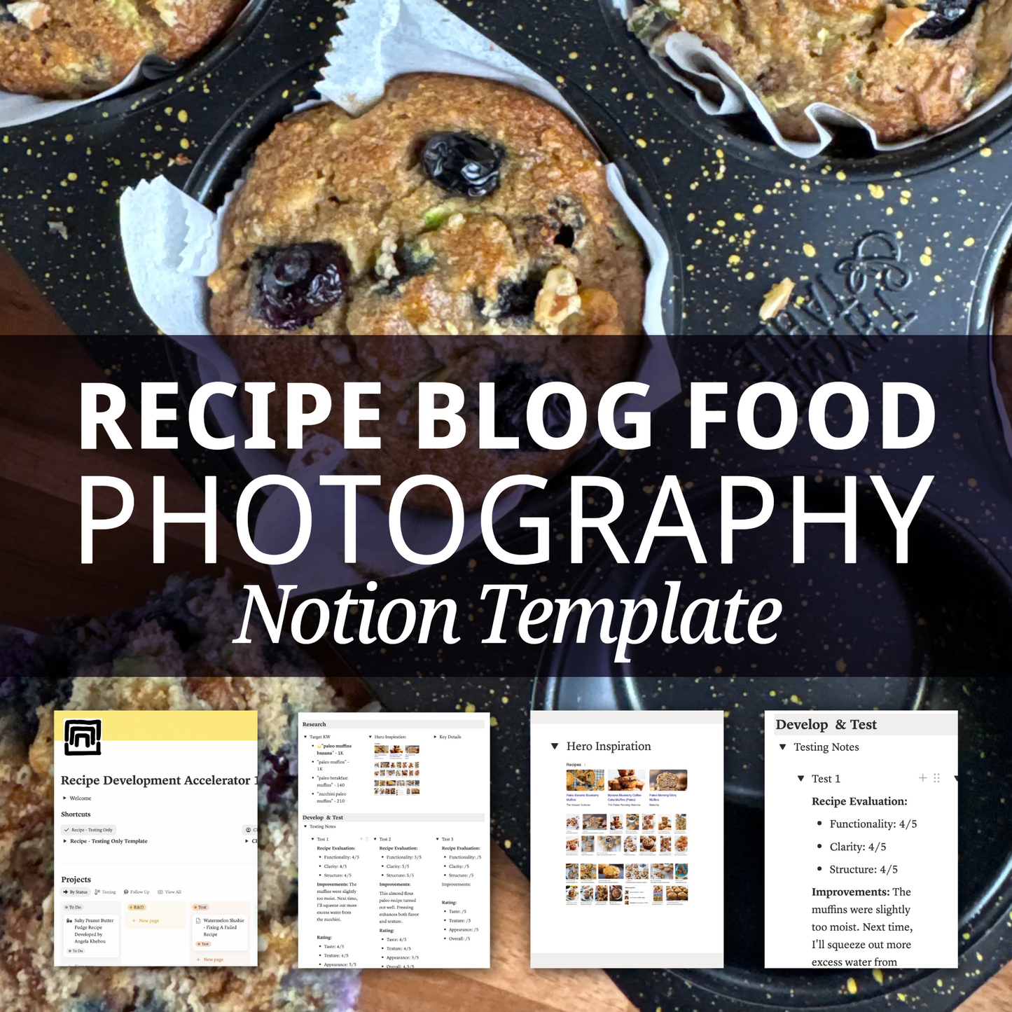 Notion Template for Food Blog Photographers