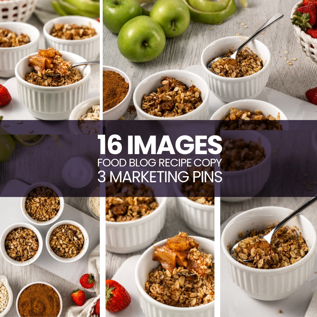 GLUTEN-FREE APPLE CRISP RAMEKIN RECIPE SEMI-EXCLUSIVE BUNDLE (Set 1 of 3)